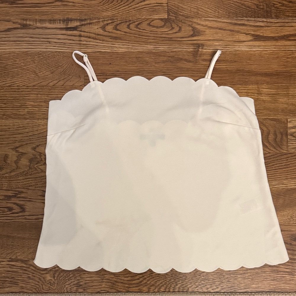 Banana Republic White Scalloped Camisole